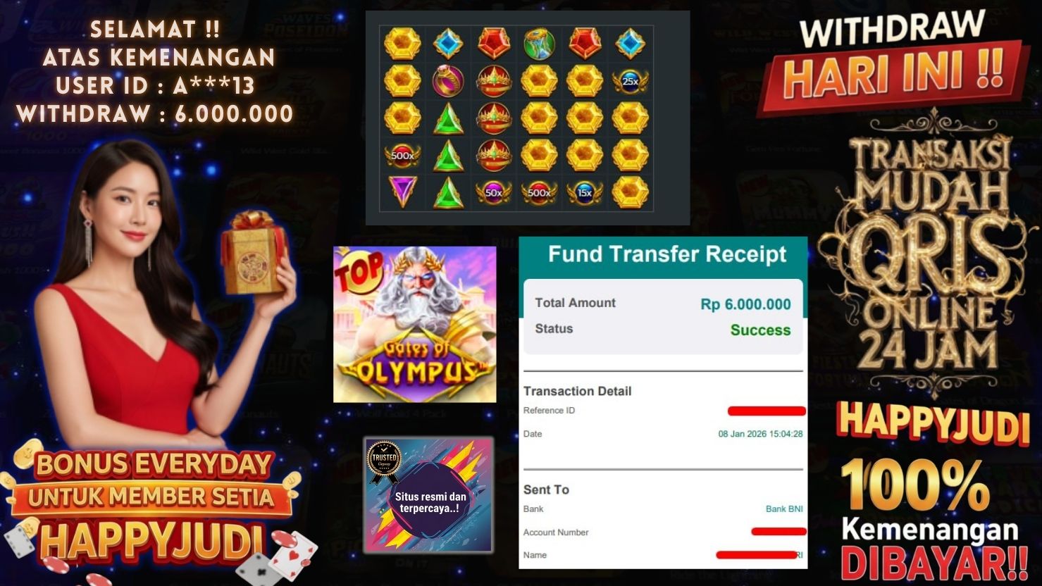 HAPPYJUDI JACKPOT SLOT GATES OF OLYMPUS